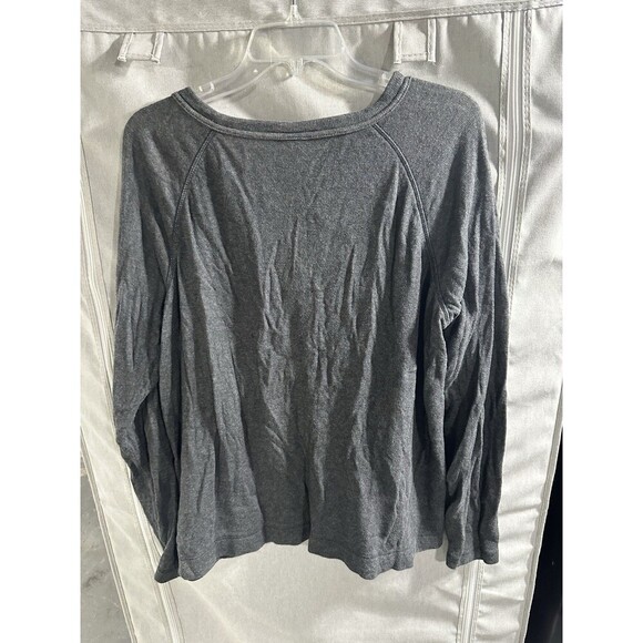 Old Navy Womans V Neck T-Shirt Sweater Size XL Dark Gray Cotton Loungewear - Picture 6 of 6
